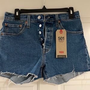 Levi’s 501 High rise button fly shorts 27